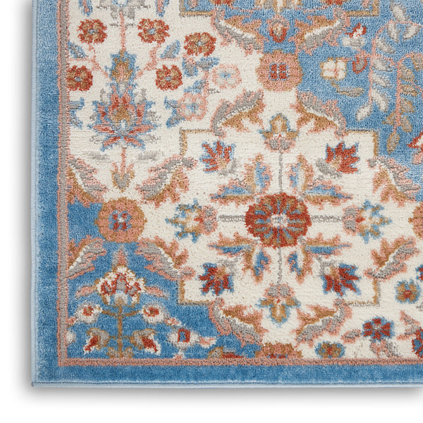 Charlton Home® Berngerus Blue/Beige/Red Rug & Reviews Wayfair